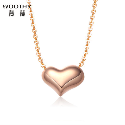 

I am 18K gold simple heart-shaped chain rose gold pendant