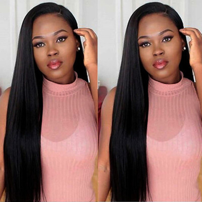 

8A Straight 130 Density Glueless Brazilian Full Lace Human Hair Wigs For Black Women Natural Hairline With Baby Hair