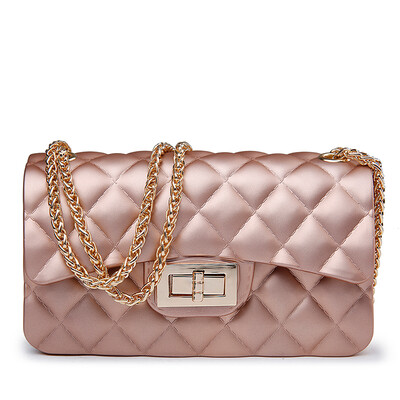 

Сумка на плечо Дубаолу Мода Lingge Jelly Bag Messenger Pink Mini Pink