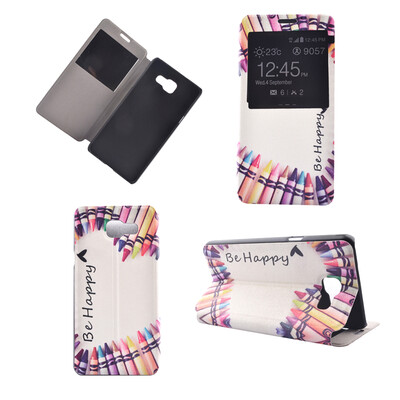 

Colorful Crayon Design PU Leather Flip Cover Wallet Card Holder Case for Samsung Galaxy A9A9000