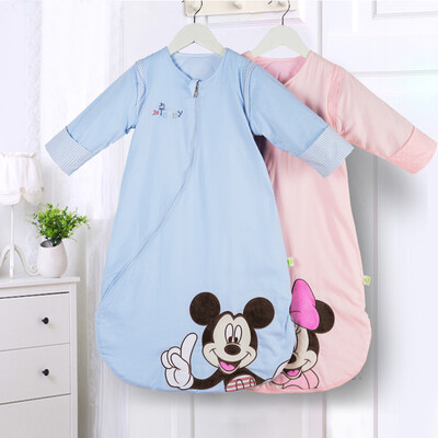 

Disney baby baby sleeping bag anti-kick zipper can be sleeved sleeping bag 731908200 light powder 80cm