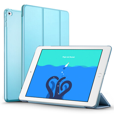 

(ESR) Apple iPad mini4 чехол / оболочка три раза стент / тонкий капюшон кожаные перчатки Yue цветной бриз синий