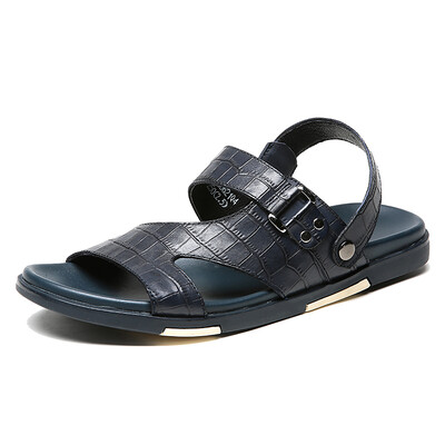 

Корона (CROWN) сандалии мужские противоскользящие дышащие сандалии случайные мужские наружные кожаные тапочки 5118D621Q4 синий -43 ярдов