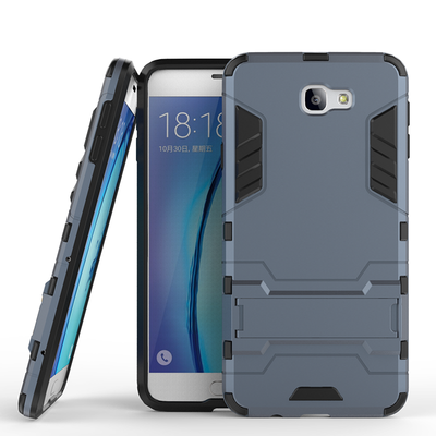 

Dark blue Slim Robot Armor Kickstand Shockproof Hard Rugged Rubber Back Case For Samsung Galaxy On7 2016J7 Prime