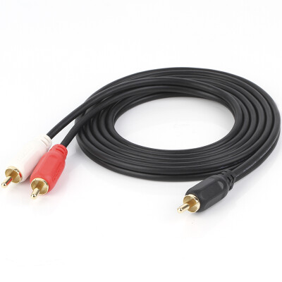 

Akihabara CHOSEAL single lotus turns double lotus public one two AV audio cable RCA interface line 3 m QS3001T3