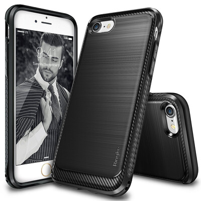 

Ringke Onyx iPhone 7 плюс телефон оболочки / защитный рукав / 7 Apple, телефон оболочки текстуры металла мягкой силиконовой оболочки сопротивление падение
