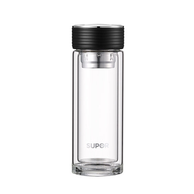 

Su Boer supor accompanying heat-resistant double-layer glass cups bamboo rhyme series refined black 280mL KC28CA1