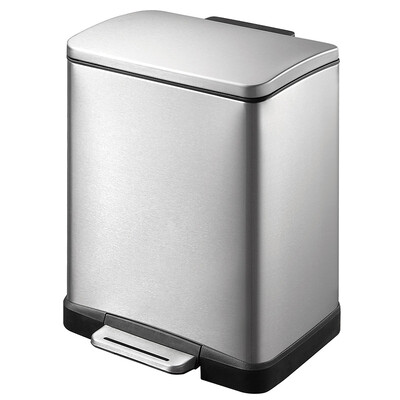 

[Jingdong supermarket] can be (EKO) stainless steel trash cans home pedal large flip European-style quiet trash cans 9268MT (sand steel) 12L