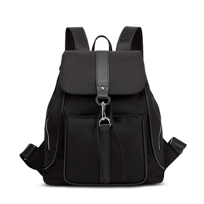 

Nabe, such as cool NB female package covered shoulder bag Japanese and Korean version of pure color simple backpack vertical section square lady bag nb8880 black