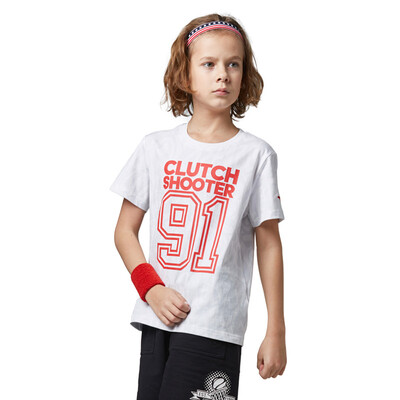 

Anta (ANTA) children's clothing boy short-sleeved sweater children's short-sleeved T-shirt 35721145 pure white 165