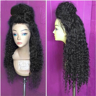 

Brazilian kinky curly full lace human hair wig for black women kinky curly full lace wig with baby hair