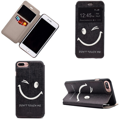 

Naughty Smile Design PU Leather Flip Cover Wallet Card Holder Case for iPhone 7 Plus