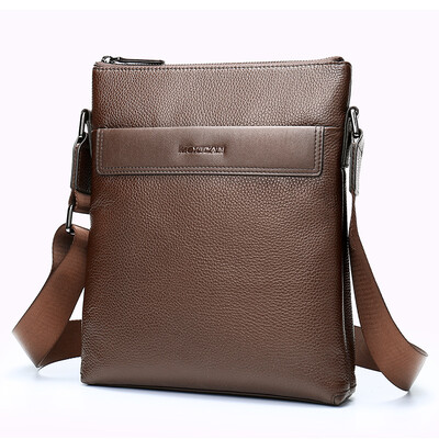 

Strawman first layer of leather men&39s shoulder bag before&after opening the bag European&American fashion Messenger business casual practical shoulder bag brown MXC50244M-03