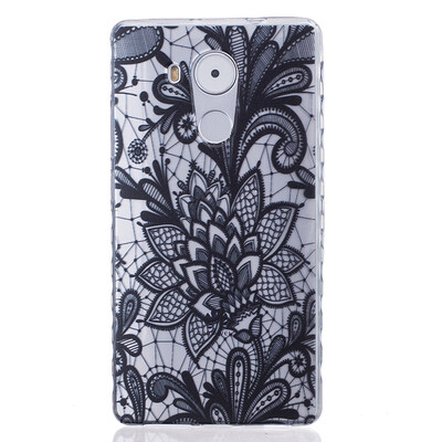 

Black Rose Pattern Мягкий тонкий ТПУ Резиновая крышка силиконовый гель чехол для HUAWEI Mate 8