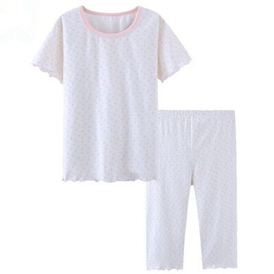

(KIDS MAM & DAD) children's underwear set baby little girl home service girls pajamas pajamas 86207 white 120