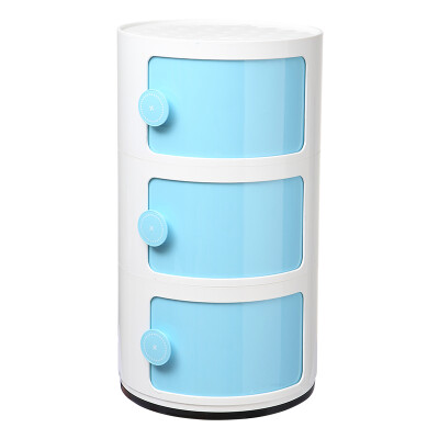 

Wozhiwo vozvo Korean storage cabinet Macarons home sliding door finishing cabinet round storage cabinet 3 layers