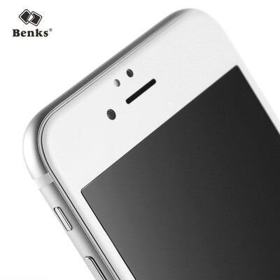 

Bunkers (Benks) Apple ApplePhone6s Plus tempered film 3D surface full-screen full coverage of the tempered film 6splus soft edge shampoo HD mobile phone protective film white