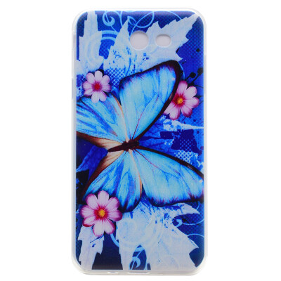 

Blue butterfly Pattern Soft Thin TPU Rubber Silicone Gel Case Cover for HUAWEI P8 Lite