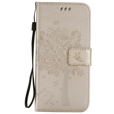 

Gold Tree Design PU Leather Flip Cover Wallet Card Holder Case for SAMSUNG S7EDGE