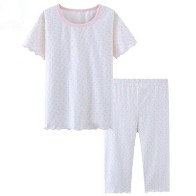 

KIDS MAM & DAD) children's underwear set baby little girl home service girls pajamas pajamas 86207 white 120