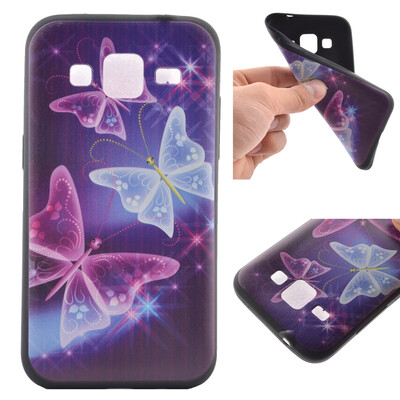 

Звезда бабочка шаблон Мягкий тонкий ТПУ резиновый силиконовый гель Дело Чехол для Samsung Galaxy Core Prime G360