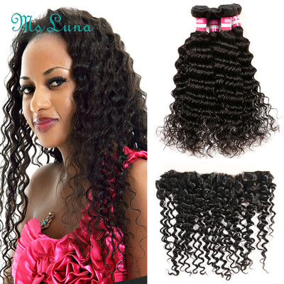 

5 Star Full Lace Frontal Closure 13x4 Deep Wave Virgin Brazilian Human Hair Ear To Ear Top Lace Frontal Pieces Wholesale Price