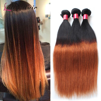 

T1B 30 Ombre Straight Virgin Hair 4 Bundles Дешевые малайзийские Ombre прямые человеческие волосы Weave Bundles Малайзийские прямые волосы