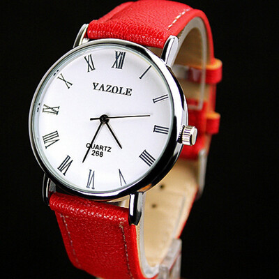 

Simple quartz watch fashion casual belt watch men and women couples watch thin YZL0535TH-2