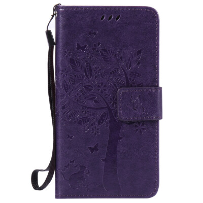 

Purple Tree Design PU Leather Flip Cover Wallet Card Holder Case for SAMSUNG A5