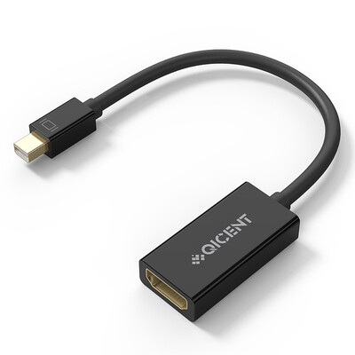 

QIC MFV-BK Mini DP to VGA Adapter Mini Displayport Adapter HD Interface Cable Apple MacBook Air Pro Lightning Interface Projector