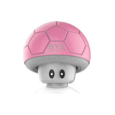 

BYZ BTS006 Mushroom head mini wireless Bluetooth audio portable phone small speakers outdoor sucker sound pink