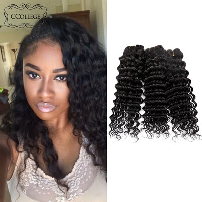 

Peruvian Deep Wave 3 Bundles CCollege Hair Products Peruvian Virgin Deep Wave Human Hair Bundles