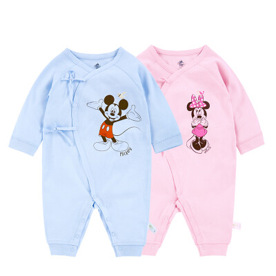 

Disney baby one-piece clothing baby jeans climbing long sleeve oblique lapel lace underwear DA632GA13N0173 light blue 73