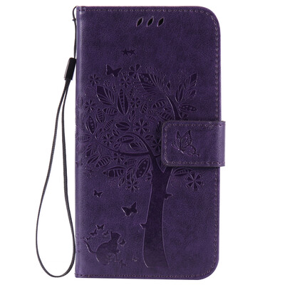 

Purple Tree Design PU кожа флип крышку кошелек карты держатель чехол для HUAWEI Y625
