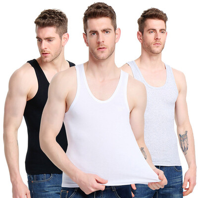 

【Jingdong Supermarket】 Polaris cashmere cotton men's vest thread sports vest bottoming shirt black and white 3 pieces B619200111 black and white gray 3 pieces installed XL