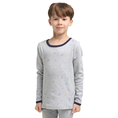 

VIV & LUL Children's underwear Men's underwear sets Baby autumn clothes Chloe pajamas Sleeve sets DV418319 Imiton full prints 110cm