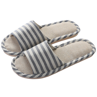 

[Jingdong supermarket] set pure JICHUN slippers linen slippers breathable non-slip couples home drag male black 44-45 yards (for 42-43 yards) 17002