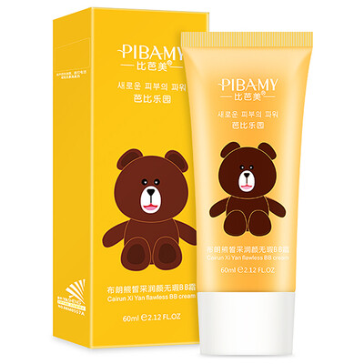 

Than Bamei BIBAMEI Barbie Paradise Brown Bear Xi Yan Run Yan Flawless BB Cream 60ml natural naked nude makeup concealer moisturizing protection