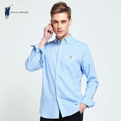

POLO SPORT Shirt Pure Color Long Sleeve Shirt