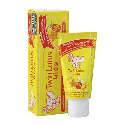 

Shuanglian TwinLotus Yubu Ya children toothpaste 50g pineapple & carambola Thailand imported