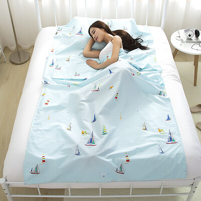 

Zero exploration LIVTOR outdoor travel cotton printing health bed sheets portable hotel hotel anti-dirty dirty sleeping bag liner voyage single widening section 120 230cm