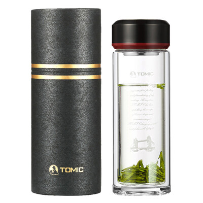 

[Jingdong супермаркет] Патент США вырезаны (TOMI_) двойной прозрачный стакан чая чашки нагрева воды отсека черный чай кристалл чашки 1BSB9511 граф 350мл