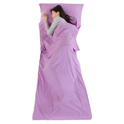 

Tili Shi cotton sleeping bag outdoor adult spring summer autumn&winter warm lunch break ultra-light camping letter envelope couple sleeping bag LY-5004 single light purple 80cm
