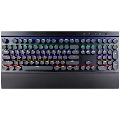 

MAGIC-REFINER MK7 mixed game mechanical keyboard retro round key cap green axis