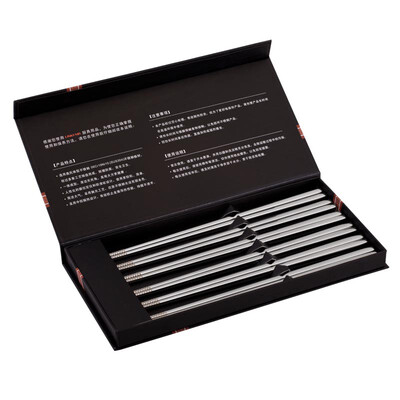 

[Jingdong supermarket] Ling Feng (LINKFAIR) Phil series 304 stainless steel anti-skid chopsticks upgraded version (6 pairs of equipment)