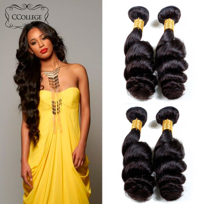 

Virgin Peruvian Loose Wave 4Pcs Lot CCollege Hair Products Virgin Peruvian Hair Bundles Grade 8A Unprocessed Virgin Hair 4 Bundles