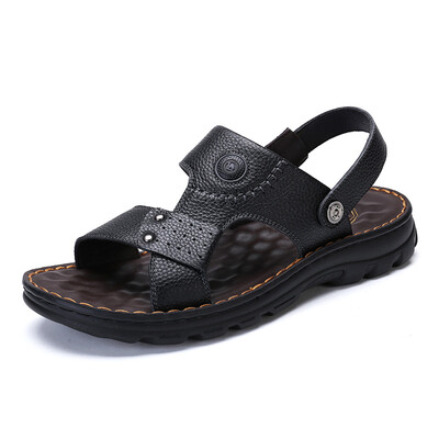 

Верблюд бренд мужские сандалии досуг свежие кожаные сандалии открытые носовые пляжные сандалии W722287072 черный 43/265 ярдов