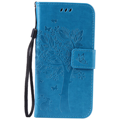 

Blue Tree Design PU кожа флип Обложка Кошелек Карты Держатель чехол для SAMSUNG S7