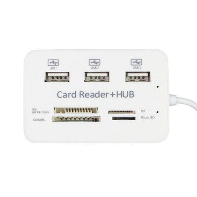 

Micro USB Hub Combo 2.0 3 Ports Card Reader USB Splitter Hub Combo PC Computer
