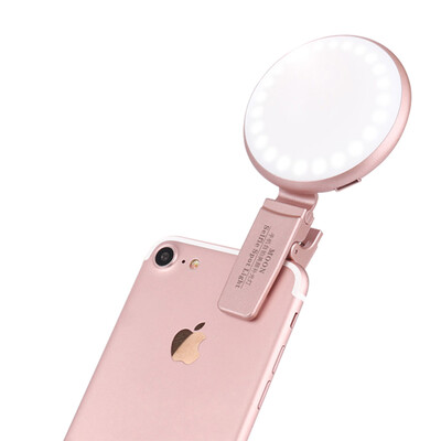 

BIAZE mobile phone self-timer live fill light Biography network red portable live beauty salon artifact led light universal apple Samsung millet BG2-rose gold